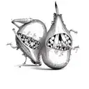 rotting two peas in a pod tattoo design idea