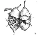 rotting two peas in a pod tattoo design idea