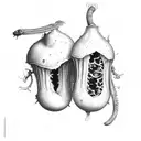 rotting two peas in a pod tattoo design idea