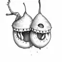 rotting two peas in a pod tattoo design idea
