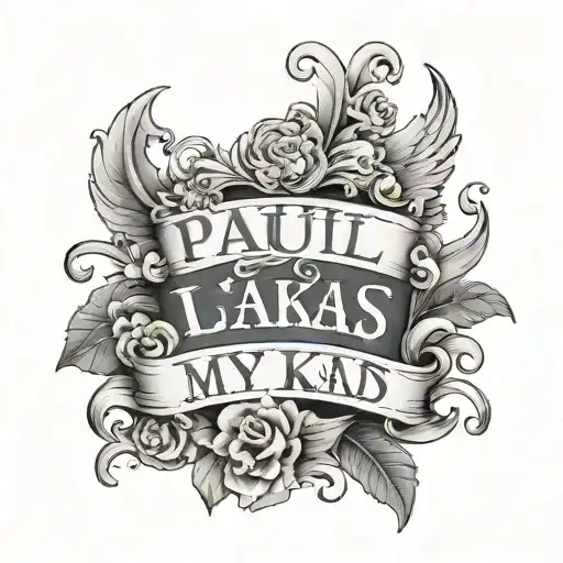 name of my kids Paul and Lukas  tattoo design idea