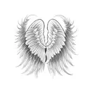angel wings with halo with name "Susan" tattoo design idea
