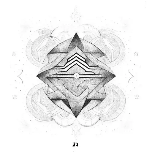 Number 23 tattoo design idea