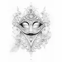 venetian mask  tattoo design idea