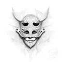 venetian mask  tattoo design idea
