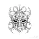 venetian mask  tattoo design idea