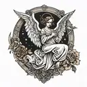 Biblically accurate angel tattoo design idea