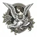 Biblically accurate angel tattoo design idea