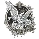 Biblically accurate angel tattoo design idea