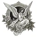 Biblically accurate angel tattoo design idea
