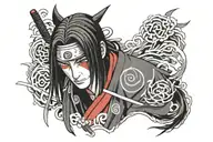 Itachi Uchiha tattoo design idea