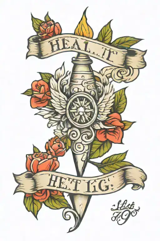 Heal Let it Go" tattoo design idea