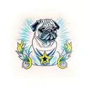 pug patronus tattoo design idea