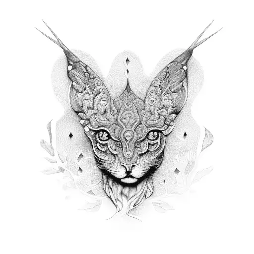 An intricate puzzle piece design with hidden images of animals and Harry Potter references, using dotwork style tattoo design idea