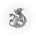  welsh dragon  tattoo design idea