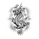  welsh dragon  tattoo design idea
