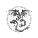  welsh dragon  tattoo design idea