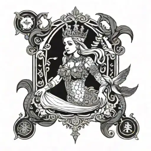 mermaid empress tarot tattoo tattoo design idea