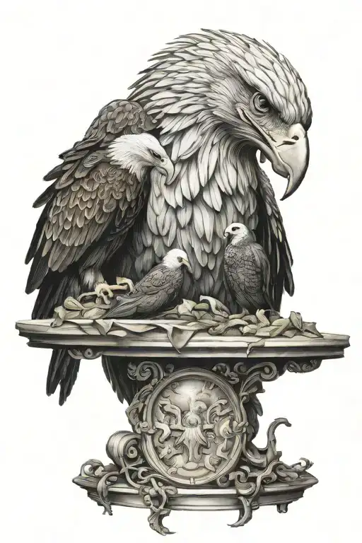 prometheus and eagle eating liver tattoo design idea