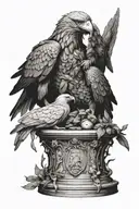 prometheus and eagle eating liver tattoo design idea