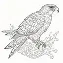 falcon diving tattoo design idea