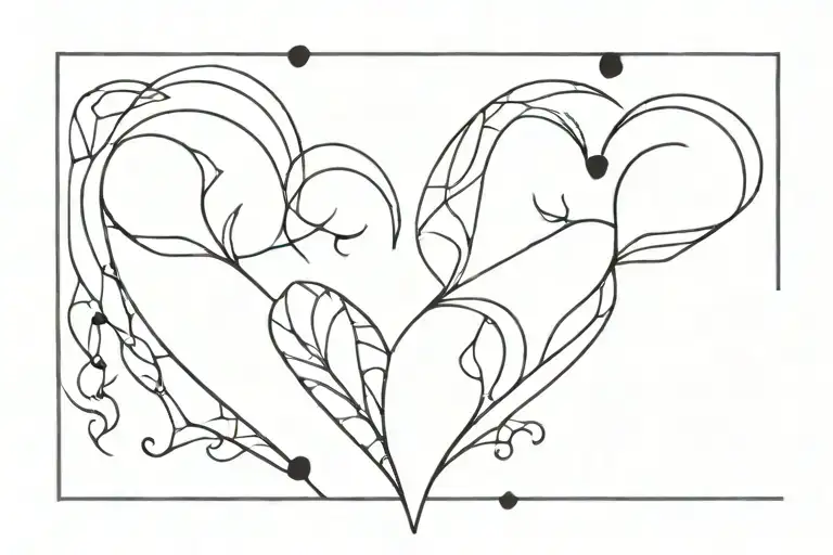 goth soulmate tattoo design idea