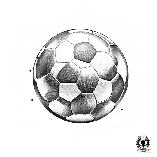 A soccer ball made of tools and equipment used in carpentry tattoo design idea