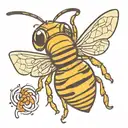 Picasso bee tattoo design idea