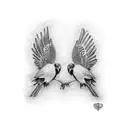 two love birds  tattoo design idea