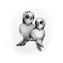 two love birds  tattoo design idea