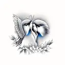 two love birds  tattoo design idea