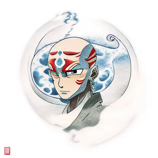 aang the last air bender smoking a joint  tattoo design idea