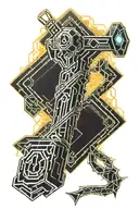 Thor hammer tattoo design idea