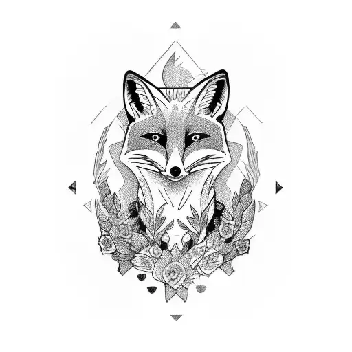 virgo fox tattoo design idea