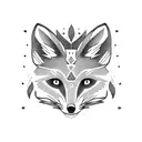 virgo fox tattoo design idea