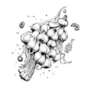 peppercorn, chilli, shallot, tumeric, garlic tattoo design idea