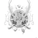 peppercorn, chilli, shallot, tumeric, garlic tattoo design idea