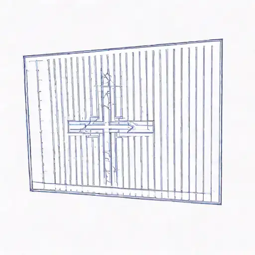 a cybersigilism cross tattoo design idea