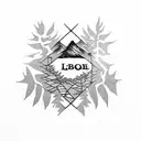 Suicideboys lyric tattoo with a forest background tattoo design idea