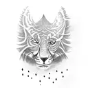 Suicideboys lyric tattoo with a forest background tattoo design idea