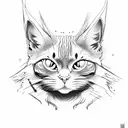 samurai cat tattoo design idea