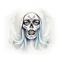 Virgo woman Gypsy evil skull tattoo design idea
