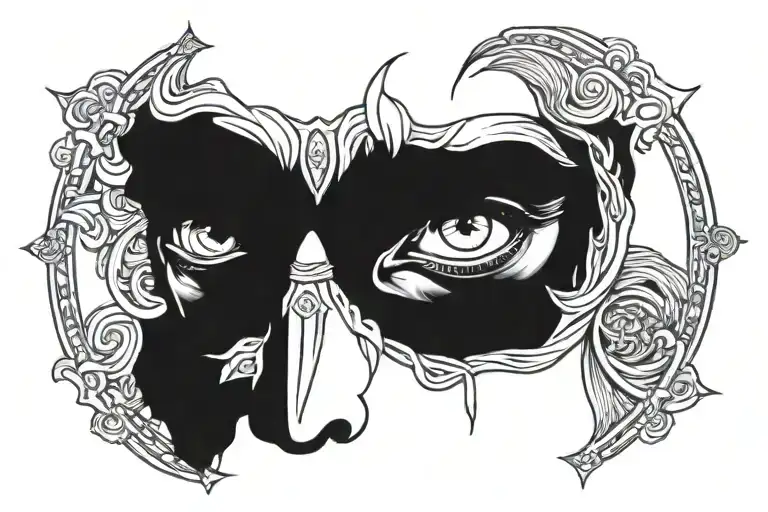 san judas tadeo eyes only tattoo design idea