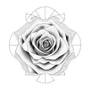 Rose fibonacci sequence tattoo design idea
