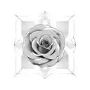 Rose fibonacci sequence tattoo design idea