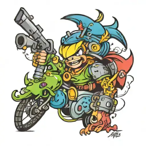 90s cartoon sleeve tattoo design tattoo design idea