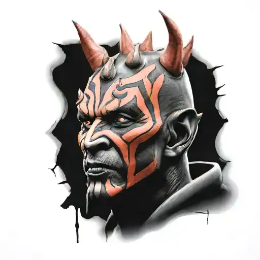 Darth maul tattoo design idea