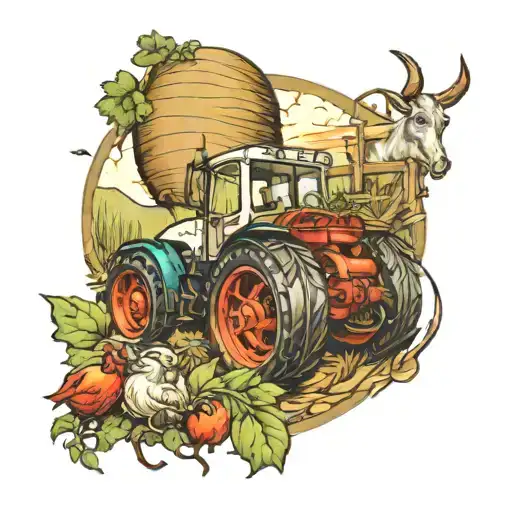 farming theamed tattoo tattoo design idea