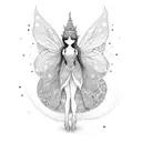 fairy princess  tattoo design idea