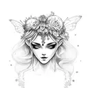 fairy princess  tattoo design idea